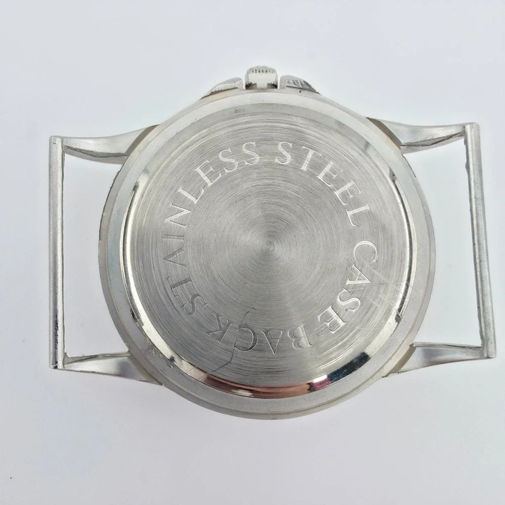 Men's Watch Sport Stainless Steal Case 24hr Military Bezel Black Band 9
